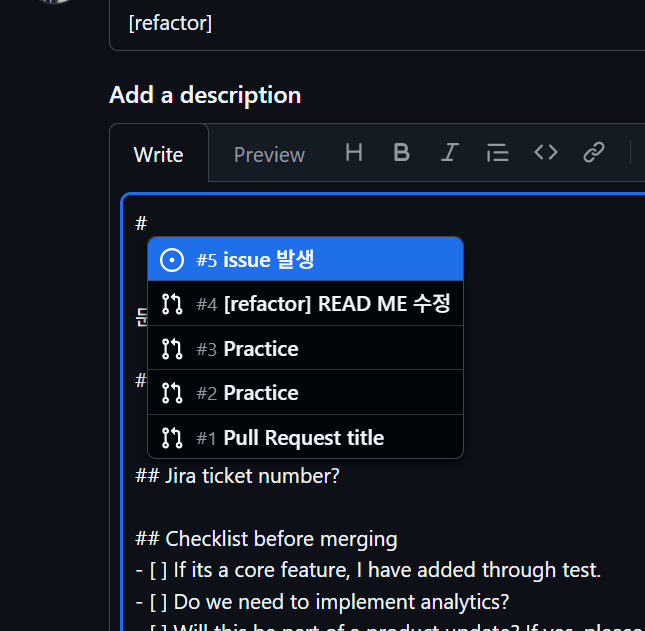 Git Hub - PR , Issue