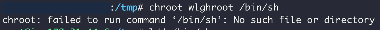 chroot wlghroot /bin/sh