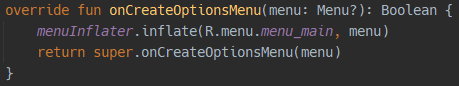 12 onCreateOptionsMenu()