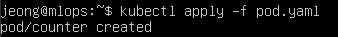 kubectl apply -f pod.yaml
