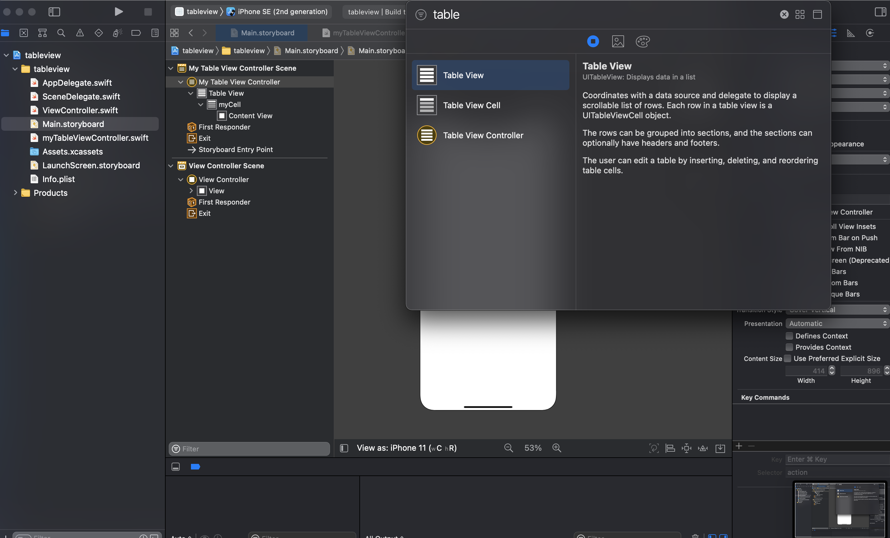 [iOS / Swift] TableView Cell 커스터마이징