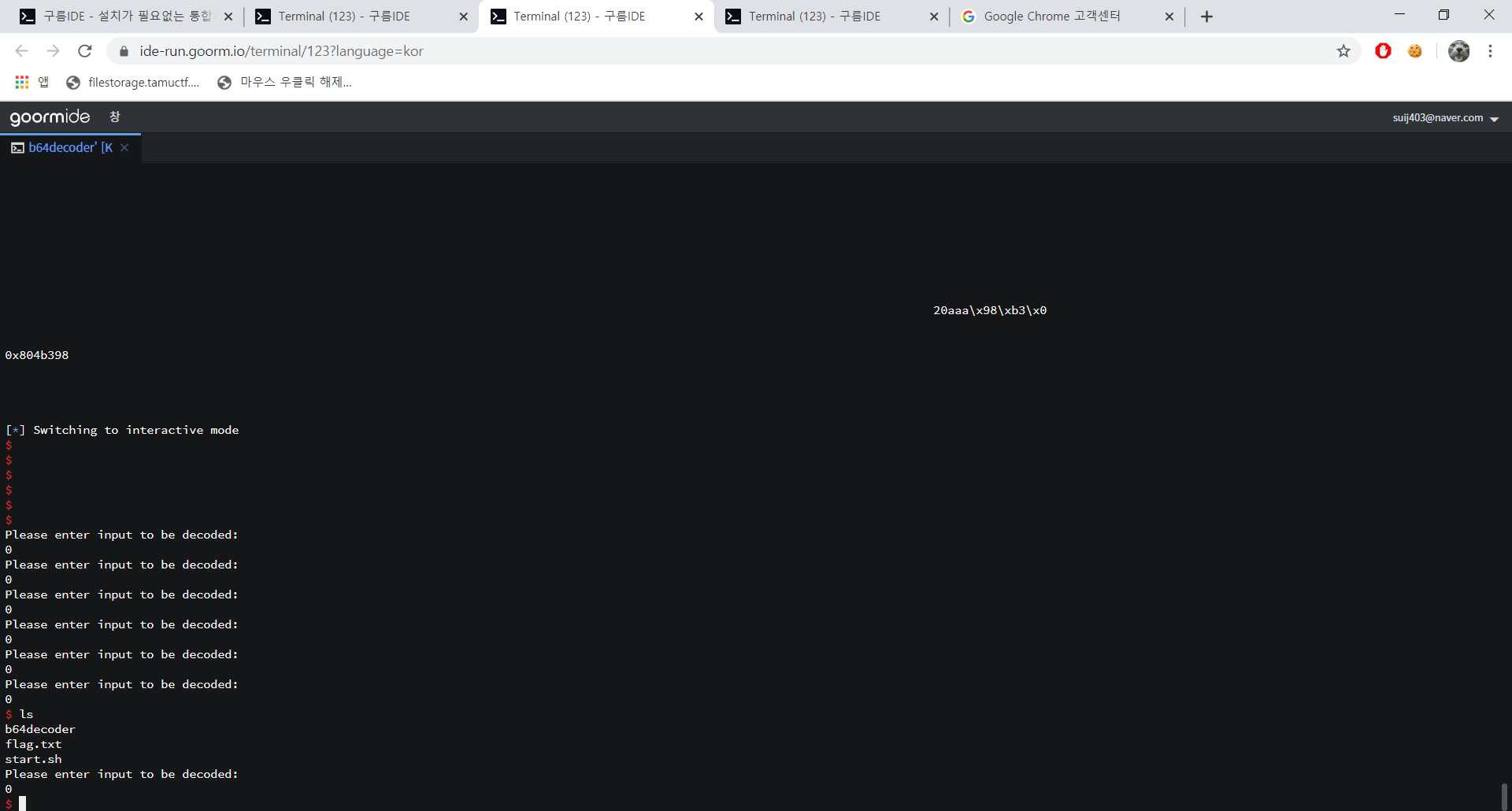 TamuCTF2020] PWN - B64DECODER