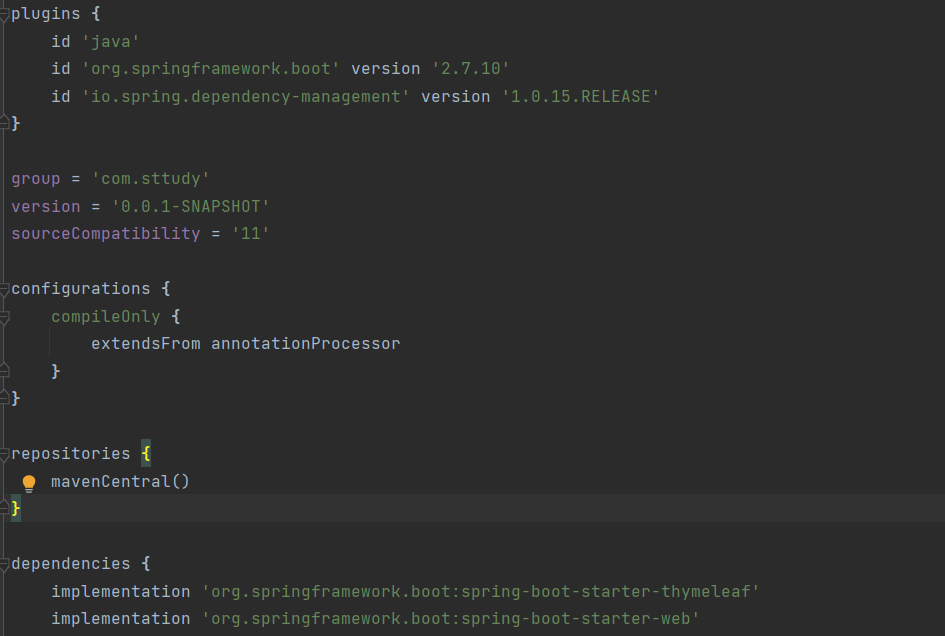 spring boot 프로젝트 만들기