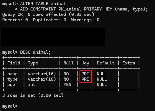 SQL : 14. PRIMARY KEY, FOREIGN KEY