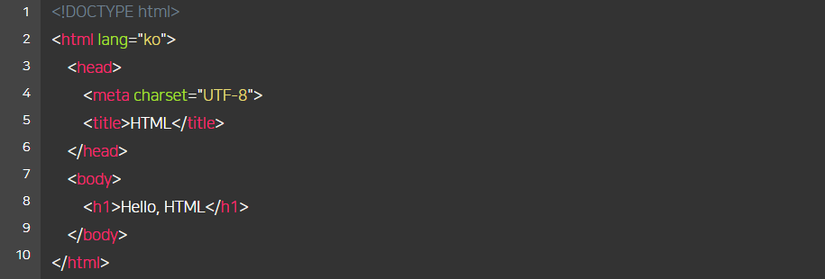 HTML 기본 문법 및 활용