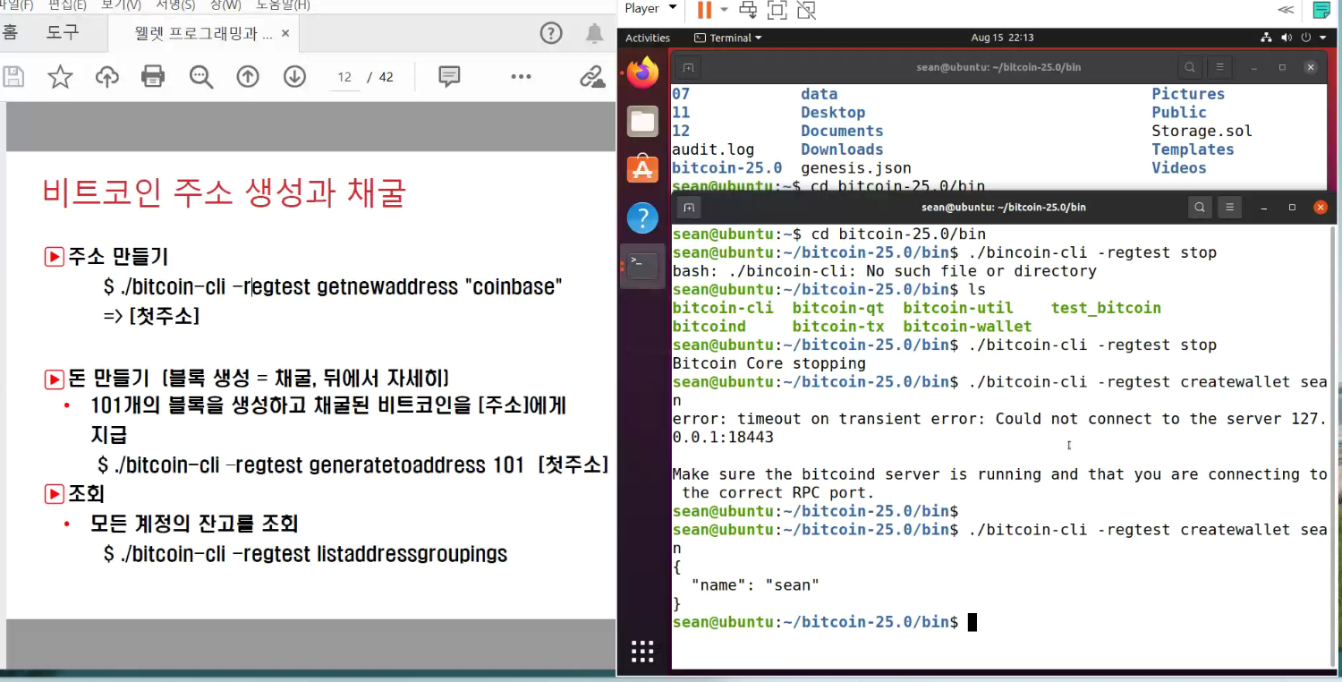 블록체인 보안 (2) : 비트코인 실습