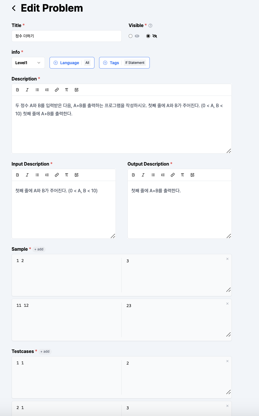 edit problem