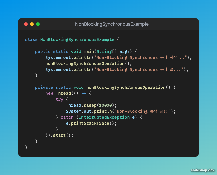 NonBlocking Synchronous