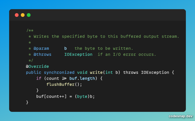 BufferedOutputStream
