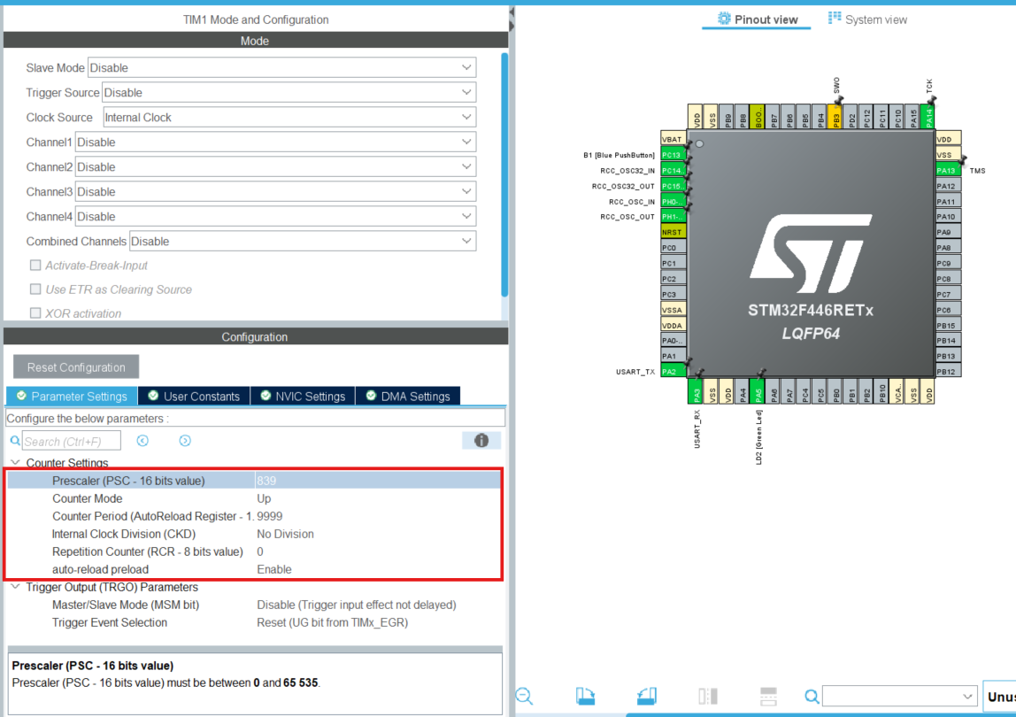[Stm32F446] Timer1 실습