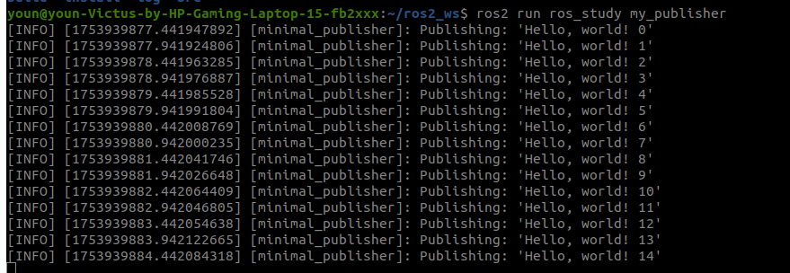 [ROS2] C++ 코드 스타일, 패키지 만들어보기, C++ 기반 Publisher, Subscriber 만들기
