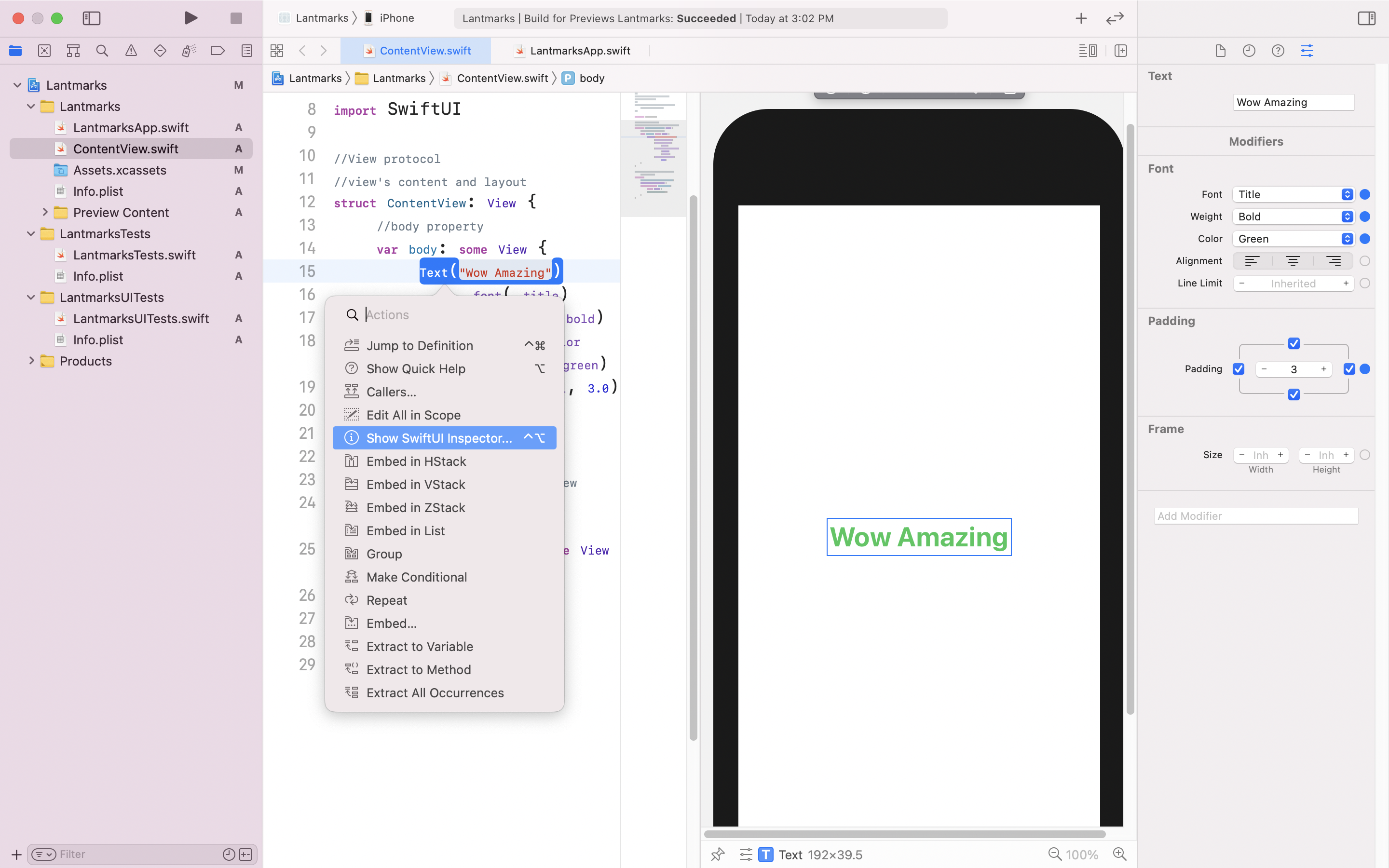 1-1. Creating and Combining Views SwiftUI Essential