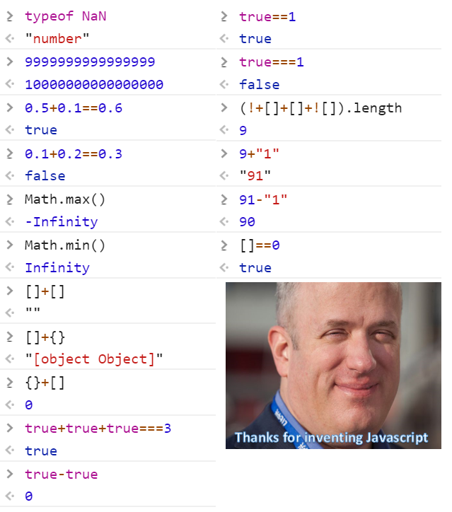 Thanks for inventing javascript