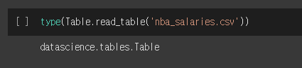 데이터과학기초 Python Table