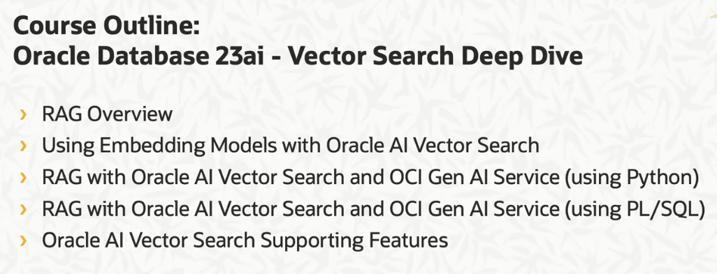 Oracle AI Vector Search Professional #1