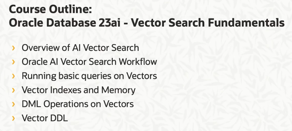 Oracle AI Vector Search Professional #1