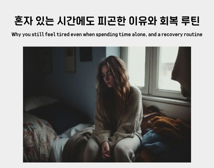 A woman sitting alone, representing fatigue during alone time and the need for recovery