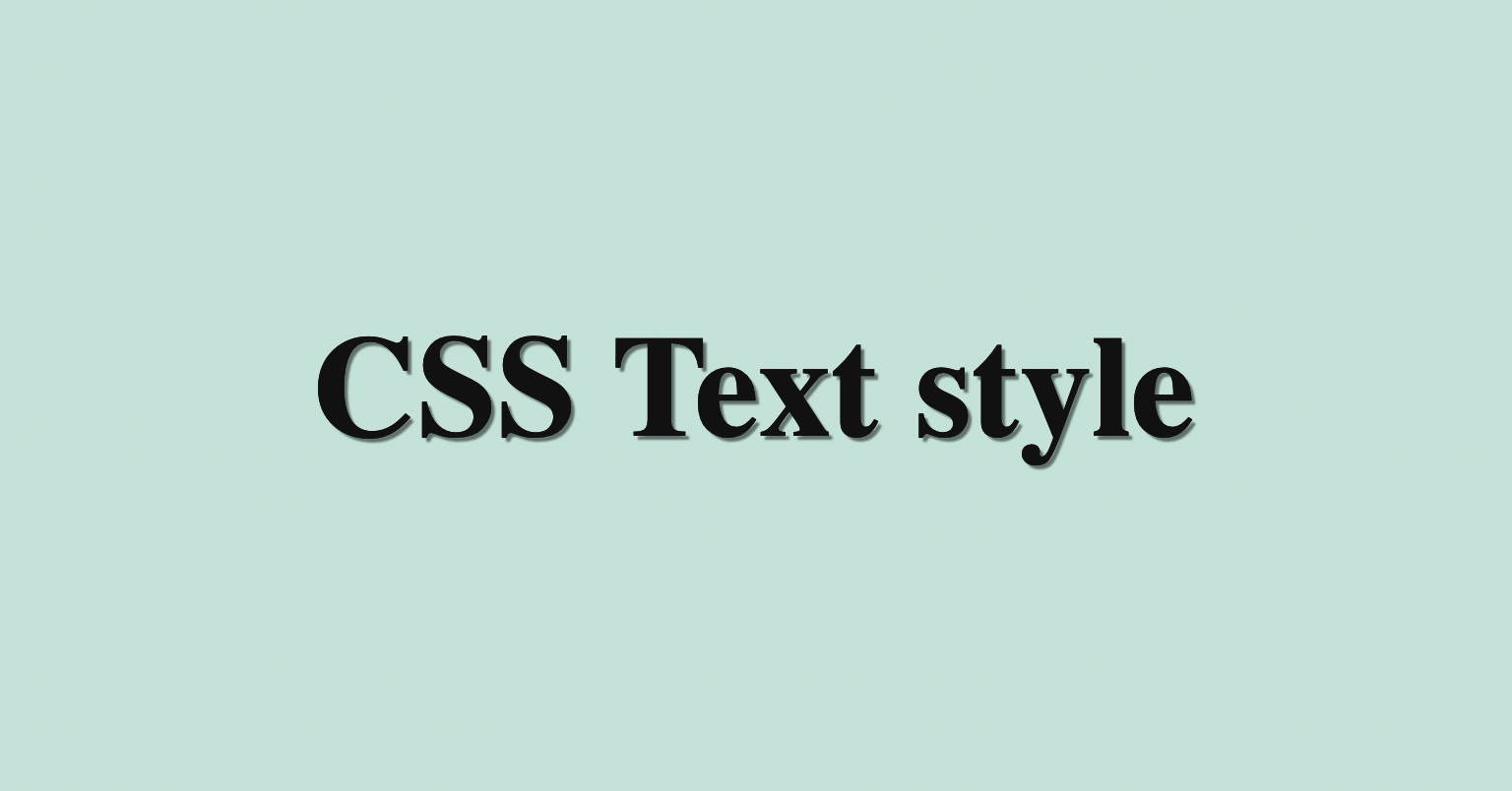 css-text-style