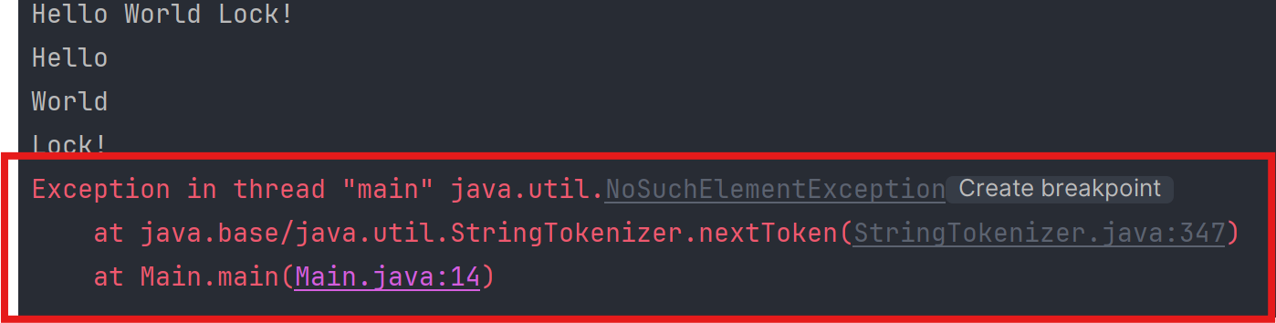 [Java] StringTokenizer
