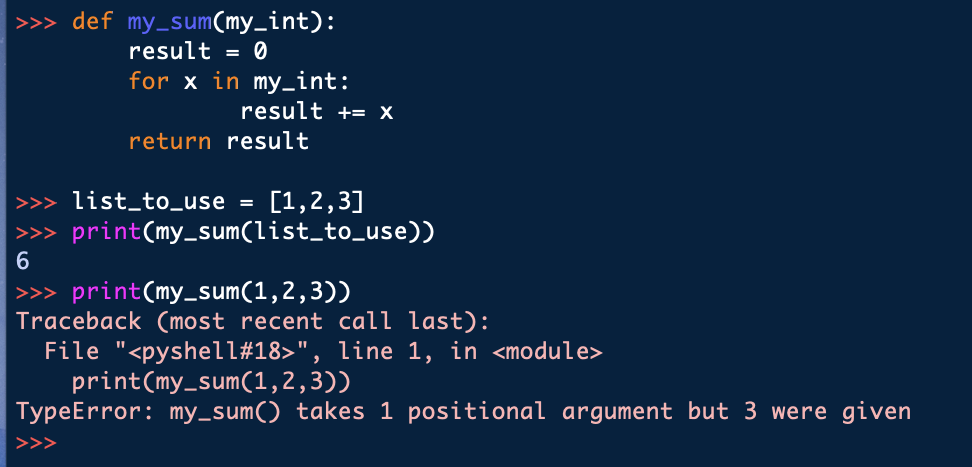 (Python) Using the Python args Variable in Function Definitions