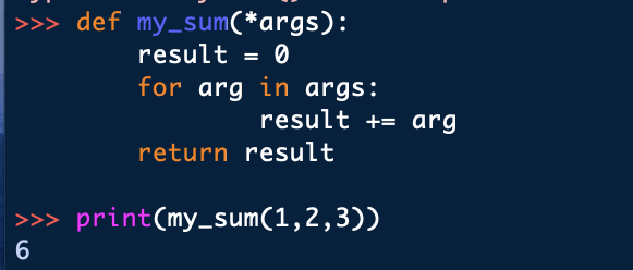 (Python) Using the Python args Variable in Function Definitions