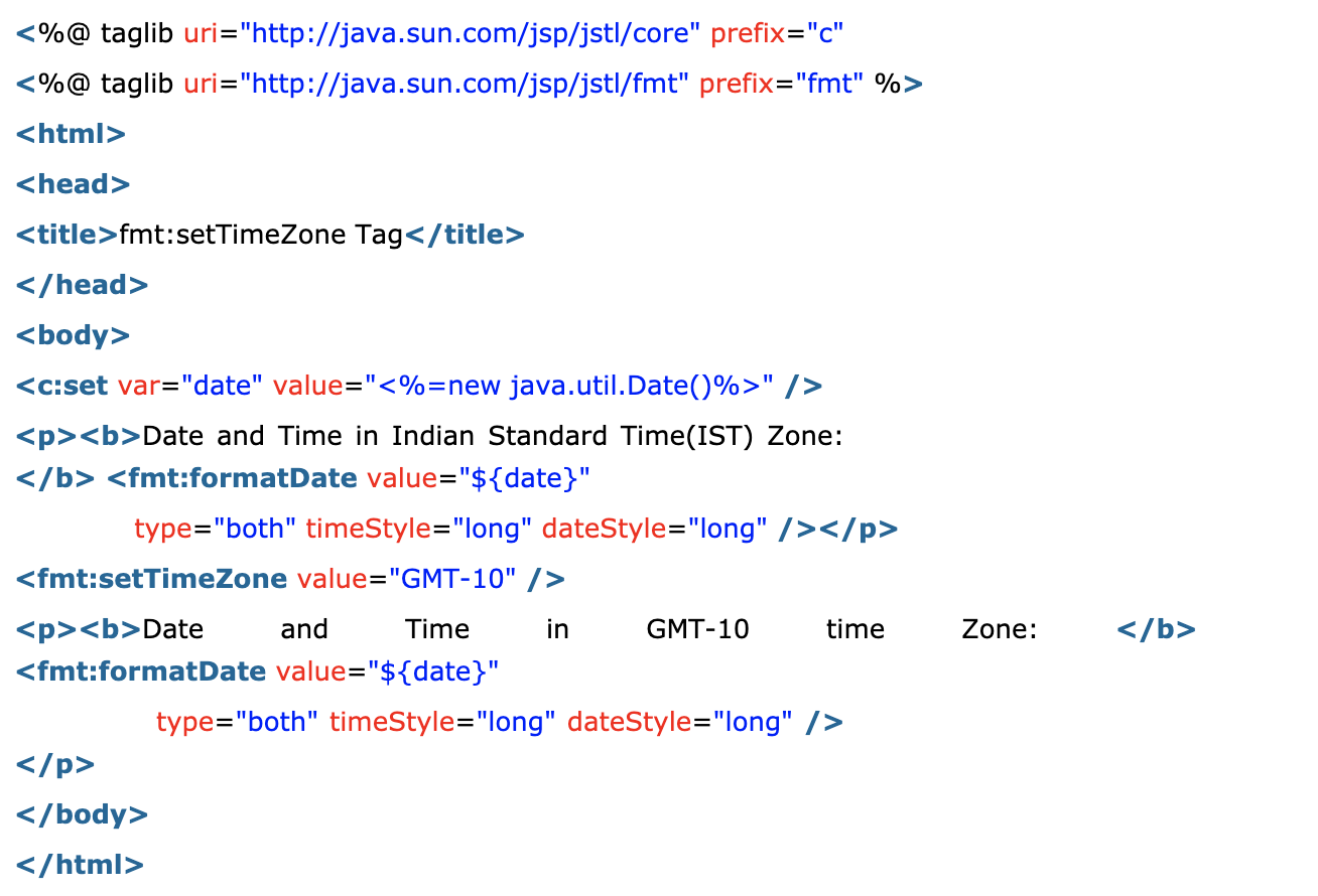 JSTL (JSP Standard Tag Library)