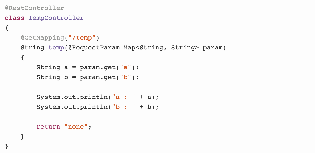 Spring controller parameter