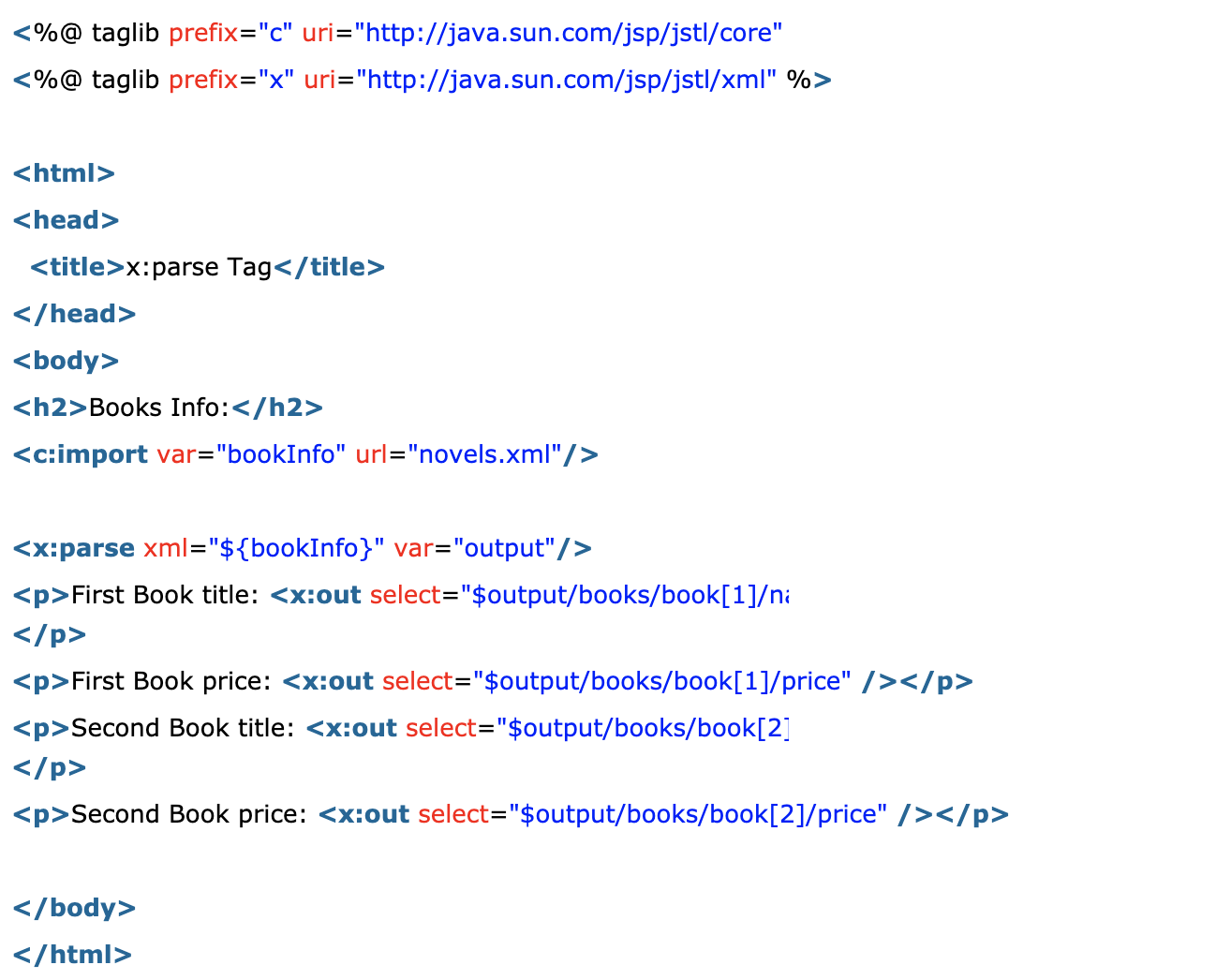 JSTL (JSP Standard Tag Library)