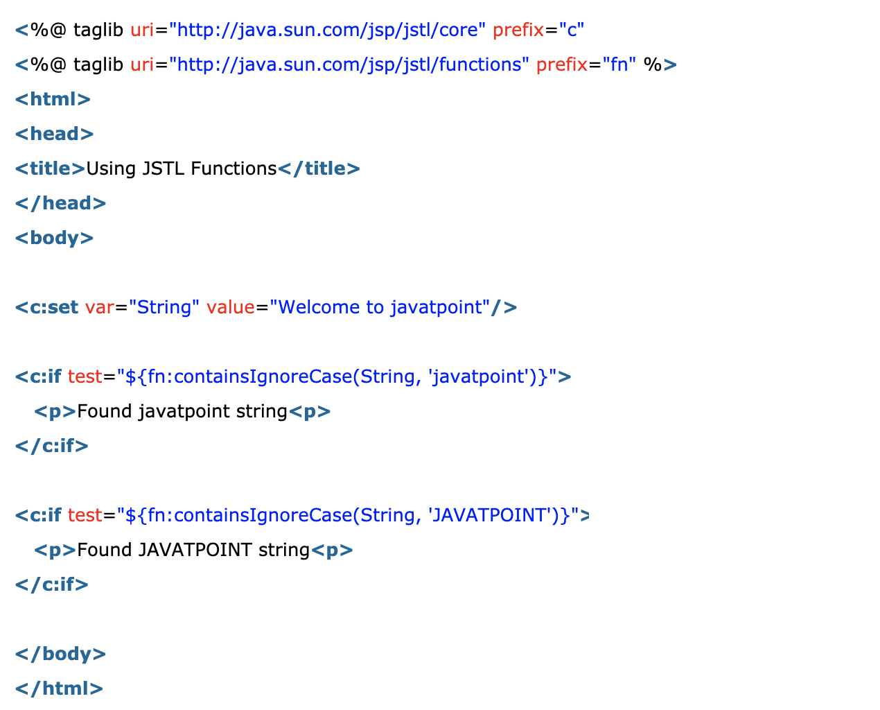 JSTL (JSP Standard Tag Library)